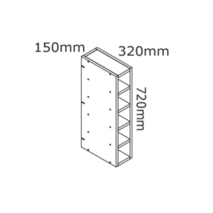 150mm wine wall rack