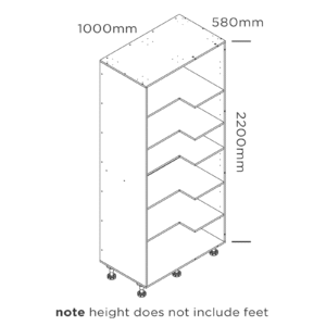 1000mm tall blind corner pantry cabinet