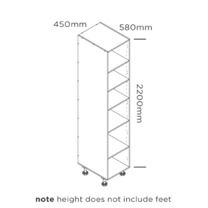 450mm tall pantry cabinet