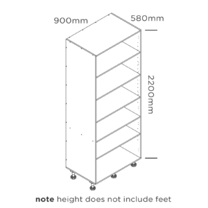 900mm tall pantry cabinet