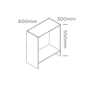 600mm medium slideout rangehood cabinet