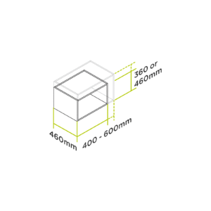 customisable microwave open shelf