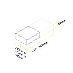 customisable infill open shelf